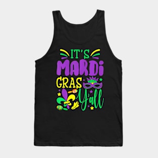 Its Mardi Gras Yall Mardi Gras Party Mask Tank Top